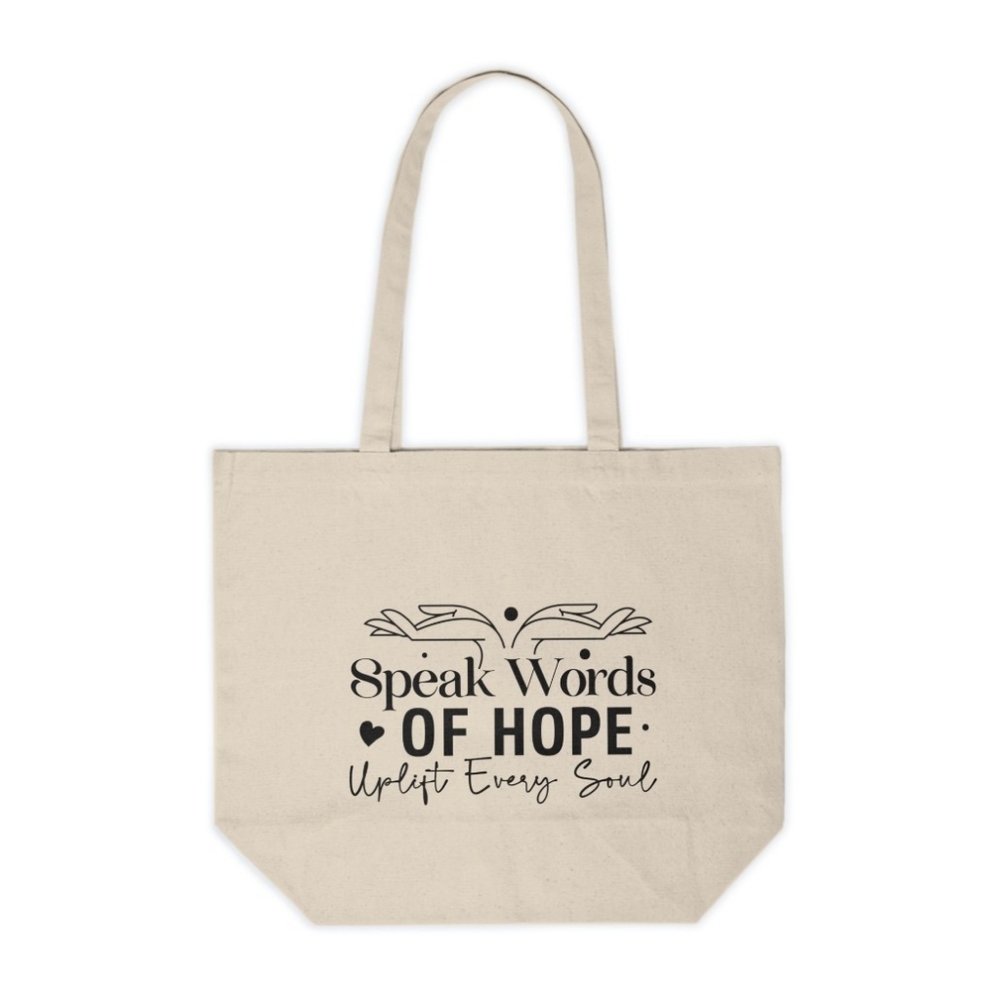 Speak Words Of Hope Custom Canvas Tote Bag